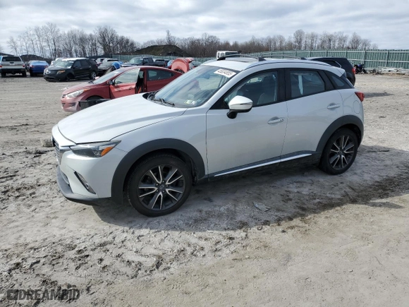 2017 Mazda CX-3 Grand Touring with VIN JM1DKFD70H0141197, listed as a Copart auction lot 45834855 with 146,609 mi miles and Salvage Title. Bid and sale history available at carsss.com. Image 1.
