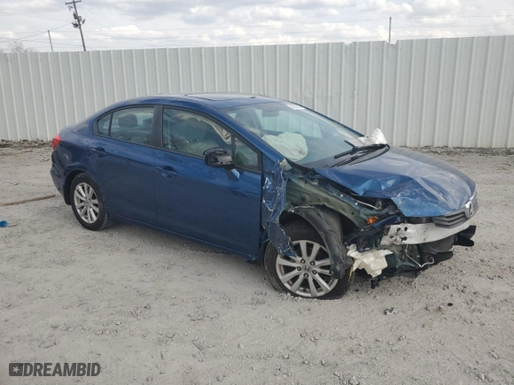 2012 Honda Civic Sdn EX-L with VIN 19XFB2F95CE033285, listed as a Copart auction lot 49304335 with 0 mi miles and Salvage Title. Bid and sale history available at carsss.com. Image 4.