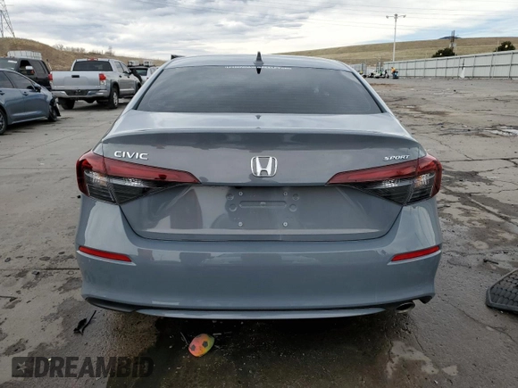 2025 Honda Civic Sedan Sport with VIN 2HGFE2F52SH509274, listed as a Copart auction lot 49656535 with 0 mi miles and Salvage Title. Bid and sale history available at carsss.com. Image 6.