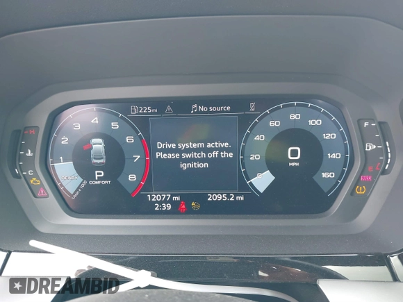 2023 Audi A3 Premium with VIN WAUAUDGYXPA034587, listed as a IAAI auction lot 41713024 with 12,077 mi miles and . Bid and sale history available at DreamBid. Image 7.