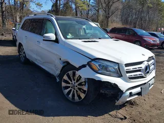 2018 Mercedes-Benz GLS with VIN 4JGDF6EE0JB123371, listed as a IAAI auction lot 41675001 with 115,869 mi miles. Bid and sale history available at carsss.com. Image 1.