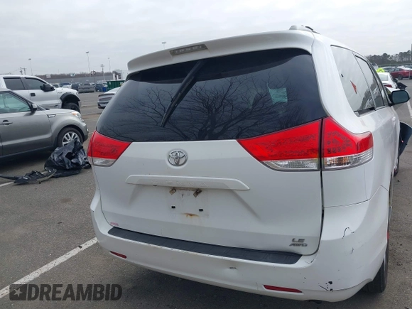 2011 Toyota Sienna LE with VIN 5TDJK3DC7BS029435, listed as a IAAI auction lot 41801955 with 1 mi miles. Bid and sale history available at carsss.com. Image 16.