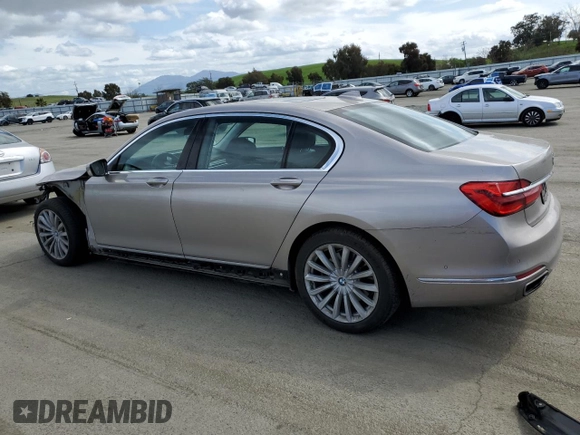 2018 BMW 7 Series 740i with VIN WBA7E2C59JG741689, listed as a Copart auction lot 50948855 with 96,337 mi miles and Salvage Title. Bid and sale history available at carsss.com. Image 2.
