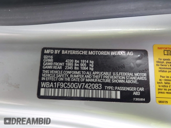 2016 BMW 2 Series 228i z VIN WBA1F9C50GV742083, wystawiony jako IAAI lot #42225210 z przebiegiem 92 716 mil mil oraz . Historia ofert i sprzedaży dostępna na DreamBid. Obrazek 9.