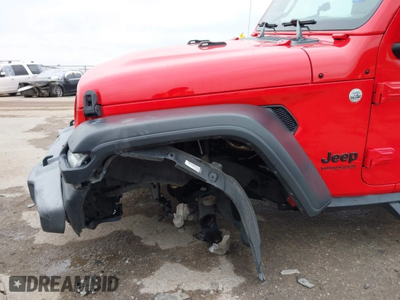 2020 Jeep Wrangler Unlimited Sport z VIN 1C4HJXDN8LW184653, wystawiony jako IAAI lot #41560198 z przebiegiem 64 880 mil mil oraz . Historia ofert i sprzedaży dostępna na DreamBid. Obrazek 6.