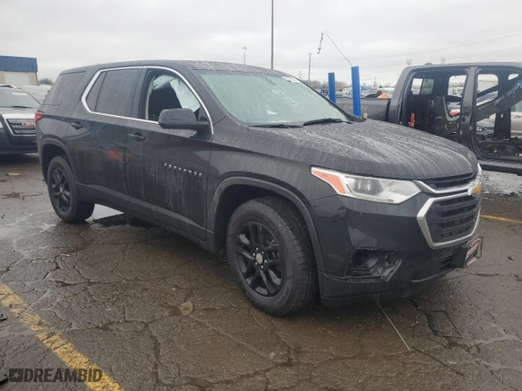 2018 Chevrolet Traverse LS with VIN 1GNERFKW9JJ159585, listed as a Copart auction lot 83582544 with 80,525 mi miles and Salvage Title. Bid and sale history available at carsss.com. Image 4.