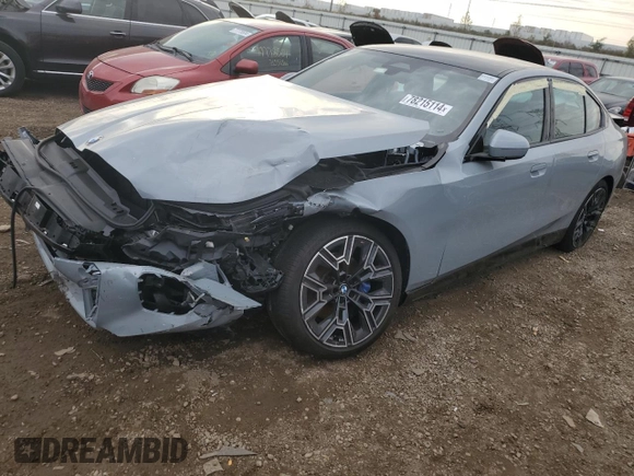 2024 BMW 5 Series 530i xDrive with VIN WBA53FJ07RCP74205, listed as a Copart auction lot 78215114 with 7,688 mi miles and Salvage Title. Bid and sale history available at carsss.com. Image 1.
