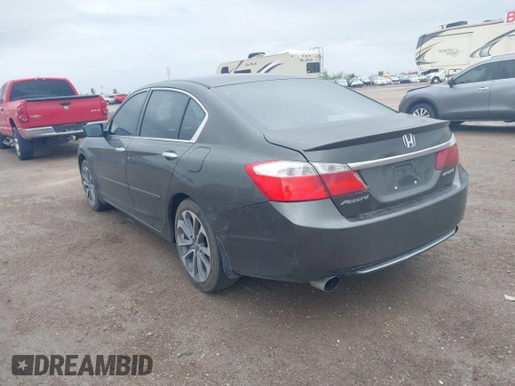 2014 Honda Accord Sedan Sport with VIN 1HGCR2F51EA005048, listed as a IAAI auction lot 41943732 with 221,068 mi miles. Bid and sale history available at carsss.com. Image 3.