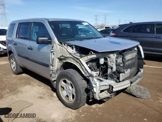 2013 Honda Pilot LX with VIN 5FNYF4H23DB020992, listed as a Copart auction lot 49983735 with 108,925 mi miles and Salvage Title. Bid and sale history available at carsss.com. Image 4.