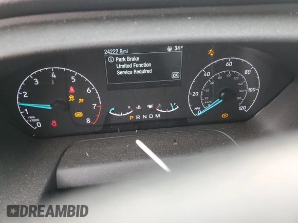 2023 Ford Transit Cargo with VIN 1FTYE1Y85PKB20167, listed as a Copart auction lot 42222895 with 24,222 mi miles and Salvage Title. Bid and sale history available at carsss.com. Image 9.