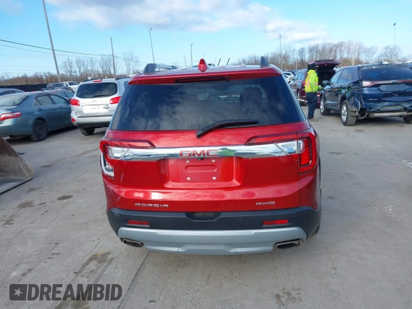 2021 GMC Acadia SLE with VIN 1GKKNRLS9MZ202000, listed as a IAAI auction lot 41855361 with 35,105 mi miles. Bid and sale history available at carsss.com. Image 16.