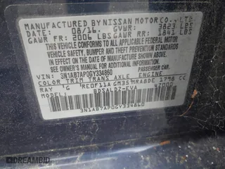 2016 Nissan Sentra S with VIN 3N1AB7AP0GY334860, listed as a IAAI auction lot 42044656 with 135,003 mi miles. Bid and sale history available at carsss.com. Image 9.