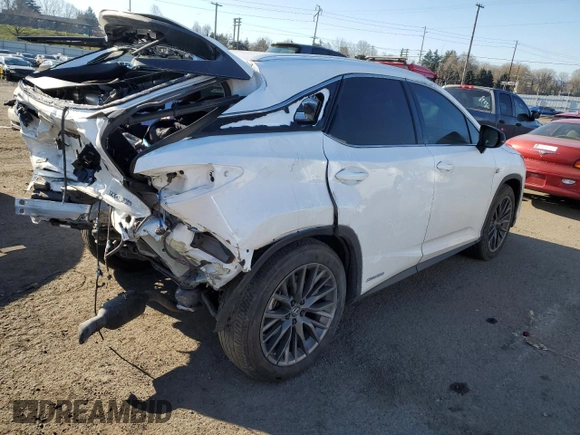 2021 Lexus RX with VIN 2T2YGMDA5MC067970, listed as a Copart auction lot 43150235 with 41,994 mi miles and Salvage Title. Bid and sale history available at carsss.com. Image 3.