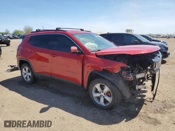 2021 Jeep Compass Latitude with VIN 3C4NJDBB8MT555442, listed as a Copart auction lot 56505235 with 39,793 mi miles and Salvage title. Bid and sale history available at DreamBid. Image 4.
