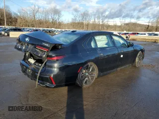 2023 BMW 7 Series 760i xDrive with VIN WBA33EJ0XPCM80117, listed as a Copart auction lot 84407104 with Not provided miles and Salvage title. Bid and sale history available at DreamBid. Image 3.