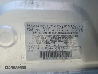 2015 Nissan Note S with VIN 3N1CE2CP1FL369726, listed as a Copart auction lot 59230855 with 158,661 mi miles and Salvage title. Bid and sale history available at DreamBid. Image 12.