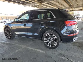2018 Audi SQ5 Premium Plus with VIN WA1A4AFY6J2173825, listed as a Copart auction lot 51458755 with 77,838 mi miles and Salvage Title. Bid and sale history available at carsss.com. Image 2.