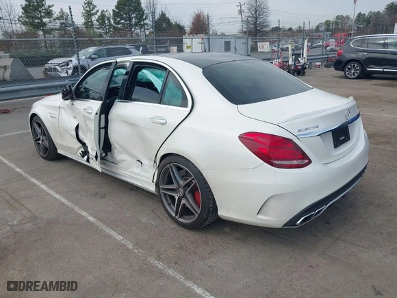 2016 Mercedes-Benz C-Class AMG C 63 S with VIN 55SWF8HBXGU105653, listed as a IAAI auction lot 41779475 with 86,533 mi miles. Bid and sale history available at carsss.com. Image 3.