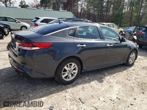 2017 Kia Optima LX with VIN 5XXGT4L31HG177458, listed as a Copart auction lot 53980795 with 53,940 mi miles and Salvage title. Bid and sale history available at DreamBid. Image 3.