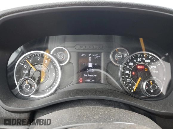 2022 Ram 2500 Tradesman with VIN 3C6UR5HJ0NG204048, listed as a Copart auction lot 48536625 with 42,887 mi miles and Salvage title. Bid and sale history available at DreamBid. Image 9.