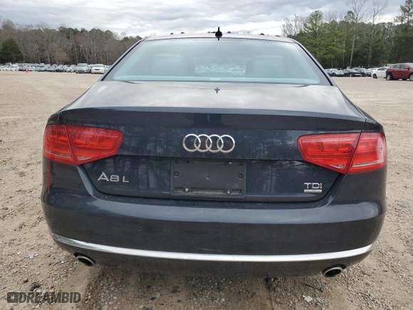 2014 Audi A8 L 3.0L TDI with VIN WAURMAFD1EN011155, listed as a Copart auction lot 49234365 with 106,967 mi miles and Salvage Title. Bid and sale history available at carsss.com. Image 6.