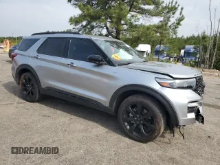2023 Ford Explorer ST-Line with VIN 1FMSK7KH1PGB21485, listed as a Copart auction lot 52814765 with 14,144 mi miles and Salvage title. Bid and sale history available at DreamBid. Image 4.