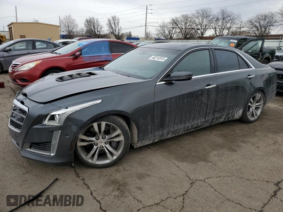 2014 Cadillac CTS Vsport Premium RWD z VIN 1G6AV5S86E0159623, wystawiony jako Copart lot #46314915 z przebiegiem 143 321 mil mil oraz Szkody całkowita. Historia ofert i sprzedaży dostępna na DreamBid. Obrazek 1.