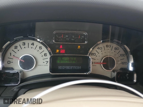 2014 Ford Expedition Max XLT with VIN 1FMJK1H54EEF51123, listed as a Copart auction lot 50251385 with 203,362 mi miles and Salvage title. Bid and sale history available at DreamBid. Image 9.