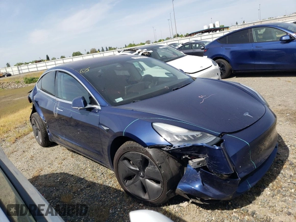 2018 Tesla Model 3 Long Range Battery with VIN 5YJ3E1EB3JF093680, listed as a Copart auction lot 52757865 with 60,598 mi miles and Salvage Title. Bid and sale history available at DreamBid. Image 4.