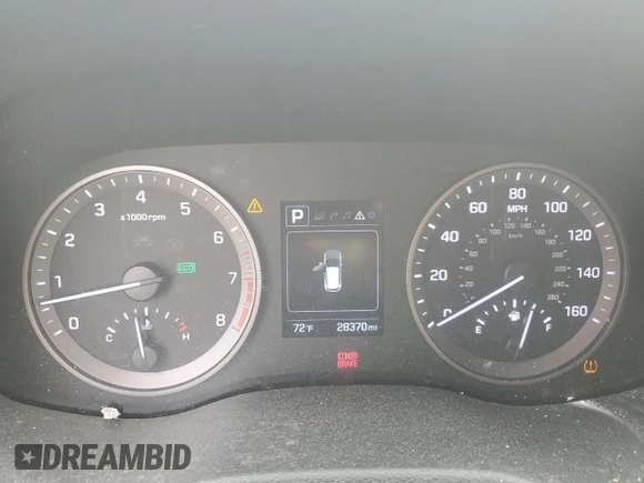 2018 Hyundai Tucson SEL z VIN KM8J3CA42JU793046, wystawiony jako Copart lot #54125905 z przebiegiem 28 370 mil mil oraz Szkoda całkowita • Salvage title. Historia ofert i sprzedaży dostępna na DreamBid. Obrazek 9.