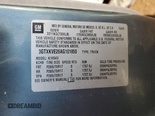 2010 GMC Sierra 1500 with VIN 3GTXKVE26AG101850, listed as a Copart auction lot 82770984 with 175,714 mi miles and Salvage Title. Bid and sale history available at DreamBid. Image 13.