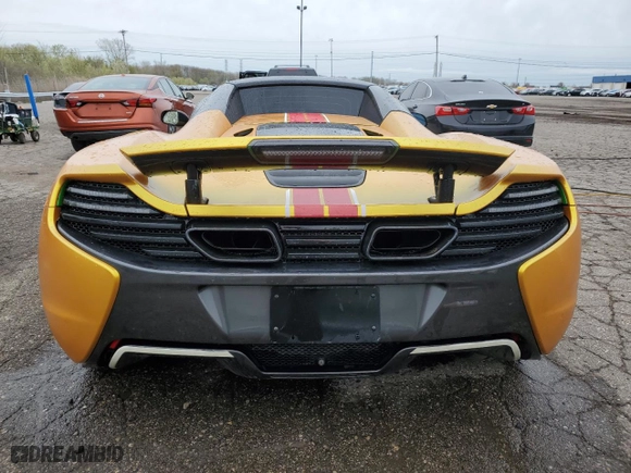 2015 McLaren 650S with VIN SBM11FAA0FW004199, listed as a Copart auction lot 51758804 with 65,073 mi miles and Salvage Title. Bid and sale history available at carsss.com. Image 6.