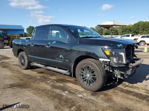 2019 Nissan Titan SV with VIN 1N6AA1E66KN532599, listed as a Copart auction lot 73175204 with 99,297 mi miles and Salvage Title. Bid and sale history available at carsss.com. Image 4.