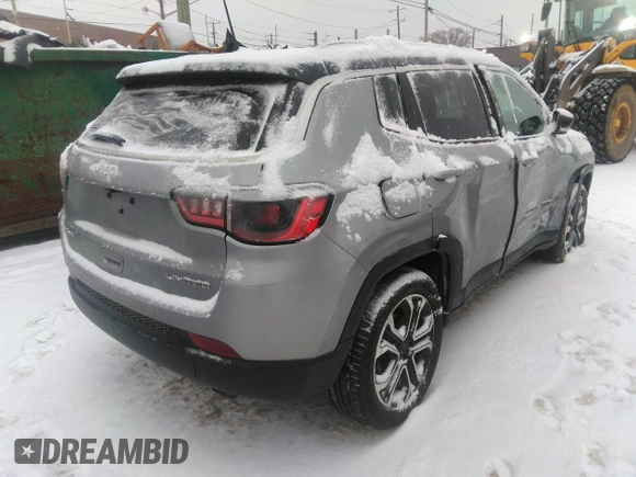 2022 Jeep Compass High Altitude with VIN 3C4NJDCB7NT104499, listed as a IAAI auction lot 41303791 with 76,711 mi miles and . Bid and sale history available at carsss.com. Image 4.