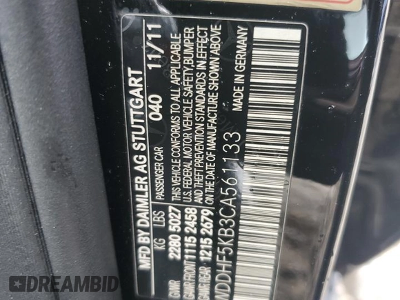 2012 Mercedes-Benz E 350 Luxury z VIN WDDHF5KB3CA561133, wystawiony jako Copart lot #65014685 z przebiegiem 259 622 mil mil oraz Czysty tytuł • Clean title. Historia ofert i sprzedaży dostępna na DreamBid. Obrazek 12.
