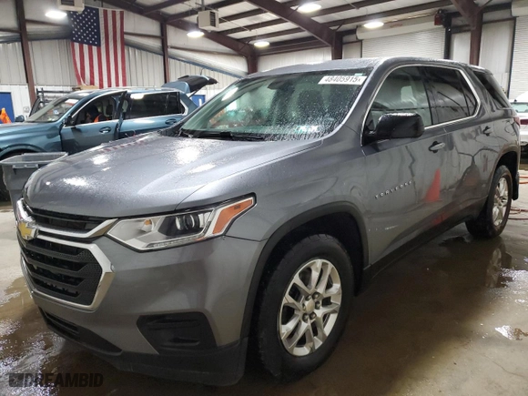 2020 Chevrolet Traverse LS with VIN 1GNEVFKW8LJ306848, listed as a Copart auction lot 48405915 with 60,574 mi miles and Salvage Title. Bid and sale history available at carsss.com. Image 1.