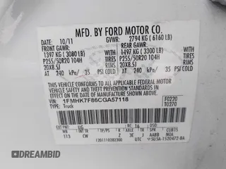 2012 Ford Explorer Limited with VIN 1FMHK7F86CGA57118, listed as a IAAI auction lot 41791349 with 195,091 mi miles and . Bid and sale history available at carsss.com. Image 9.