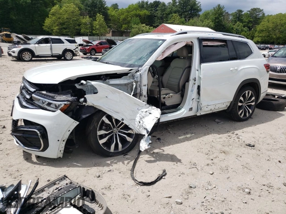 2021 Volkswagen Atlas SEL Premium R-Line with VIN 1V2FR2CA3MC550747, listed as a Copart auction lot 57286075 with Not provided miles and Salvage title. Bid and sale history available at DreamBid. Image 1.
