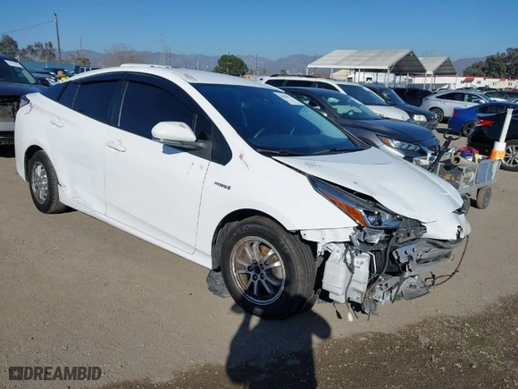 2021 Toyota Prius L Eco with VIN JTDKAMFU7M3148089, listed as a IAAI auction lot 41614915 with 119,725 mi miles. Bid and sale history available at carsss.com. Image 1.