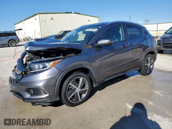 2021 Honda HR-V EX-L with VIN 3CZRU5H7XMM704598, listed as a Copart auction lot 41917455 with 23,637 mi miles and Salvage Title. Bid and sale history available at carsss.com. Image 1.