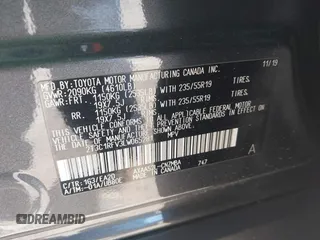 2020 Toyota RAV4 XLE Premium with VIN 2T3C1RFV3LW065281, listed as a IAAI auction lot 41756443 with 17,354 mi miles. Bid and sale history available at carsss.com. Image 9.