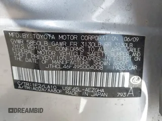 2009 Lexus LS 460 с VIN JTHCL46F495004008, выставлен на аукционе IAAI как лот 42467005 с пробегом 137 778 миль миль и . История ставок и продаж доступна на DreamBid. Изображение 9.