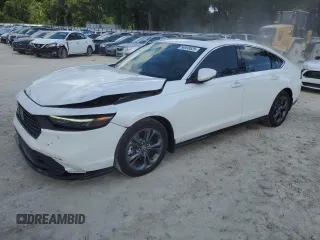 2024 Honda Accord EX-L с VIN 1HGCY2F60RA082477, выставлен на аукционе Copart как лот 56938825 с пробегом 6 799 миль миль и Списание • Salvage title. История ставок и продаж доступна на DreamBid. Изображение 1.