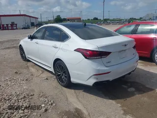 2018 Genesis G80 Sport with VIN KMHGN4JB5JU223891, listed as a IAAI auction lot 42559899 with 156,603 mi miles and . Bid and sale history available at DreamBid. Image 3.