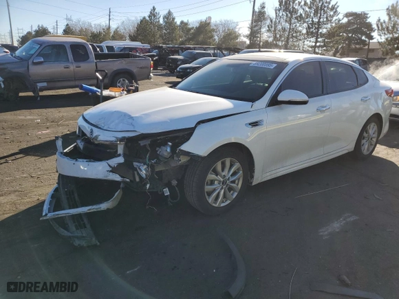 2018 Kia Optima EX with VIN 5XXGU4L3XJG234534, listed as a Copart auction lot 89208995 with 90,171 mi miles and Salvage Title. Bid and sale history available at carsss.com. Image 1.