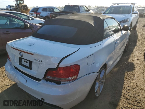 2010 BMW 1 Series 135i with VIN WBAUN9C57AVK41344, listed as a Copart auction lot 72216844 with 122,145 mi miles and Salvage Title. Bid and sale history available at carsss.com. Image 3.