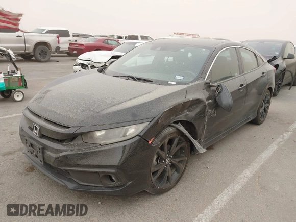 2019 Honda Civic Sedan Sport with VIN 19XFC2F85KE007482, listed as a IAAI auction lot 41545624 with 86,327 mi miles. Bid and sale history available at carsss.com. Image 17.