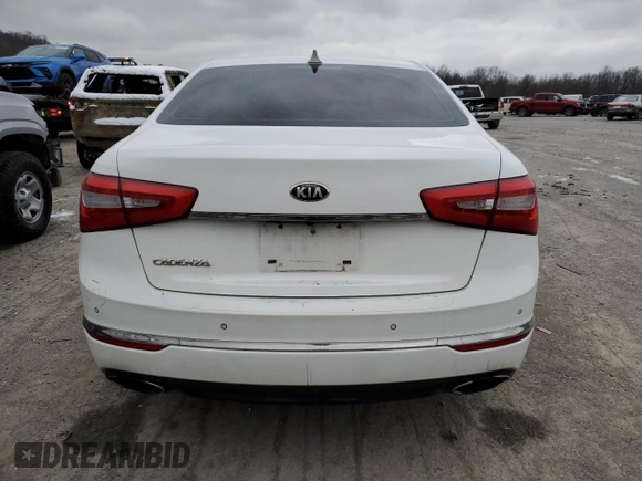 2014 Kia Cadenza Premium with VIN KNALN4D77E5127008, listed as a Copart auction lot 86964554 with 144,381 mi miles and Salvage Title. Bid and sale history available at carsss.com. Image 6.