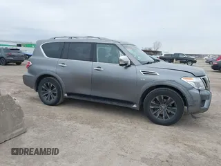 2018 Nissan Armada Platinum with VIN JN8AY2NFXJ9330364, listed as a IAAI auction lot 41572672 with 134,787 mi miles. Bid and sale history available at carsss.com. Image 13.