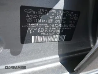 2013 Hyundai Elantra GT with VIN KMHD35LE6DU084154, listed as a IAAI auction lot 42079602 with 194,314 mi miles. Bid and sale history available at carsss.com. Image 9.